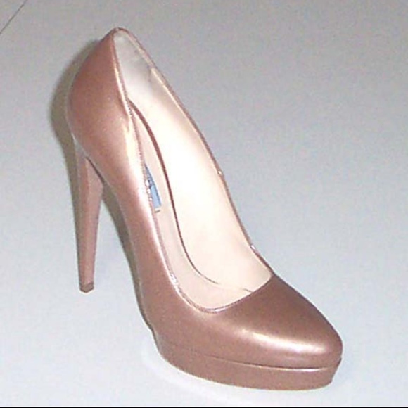 Prada Shoes - PRADA classic taupe dress pump platform 40.5 shoes